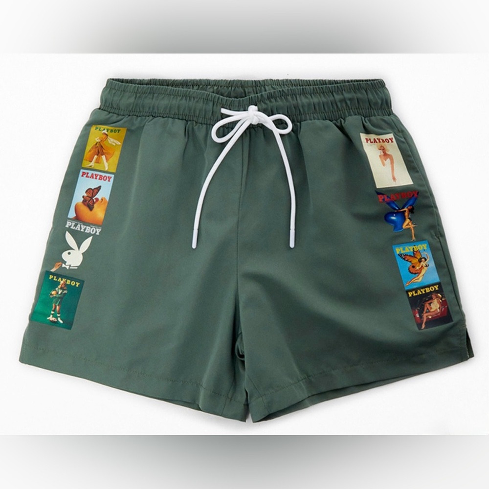 NWT Playboy By Pacsun Ad 5" Swim Trunks